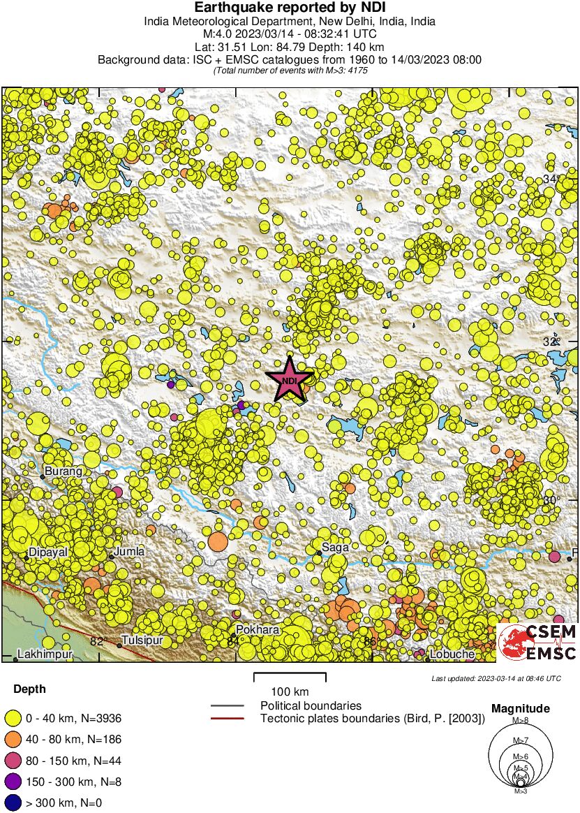 regional historical seismicity