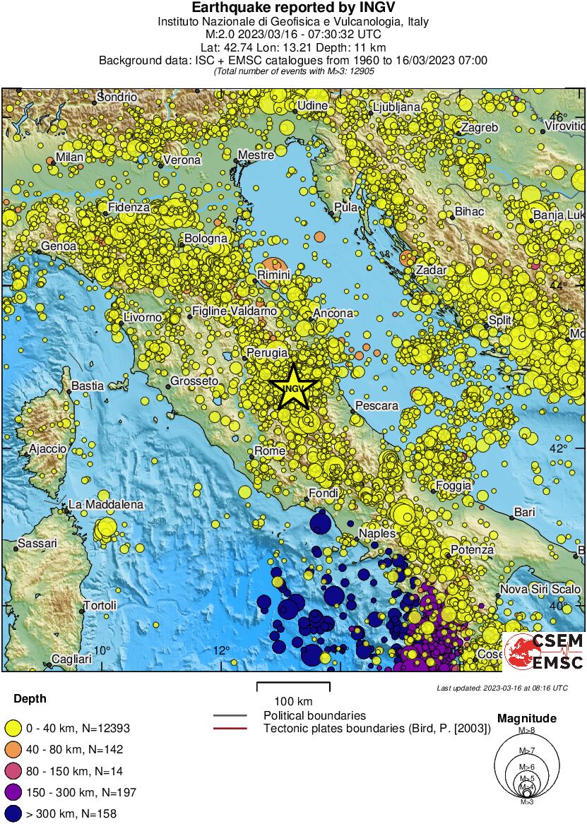 regional historical seismicity