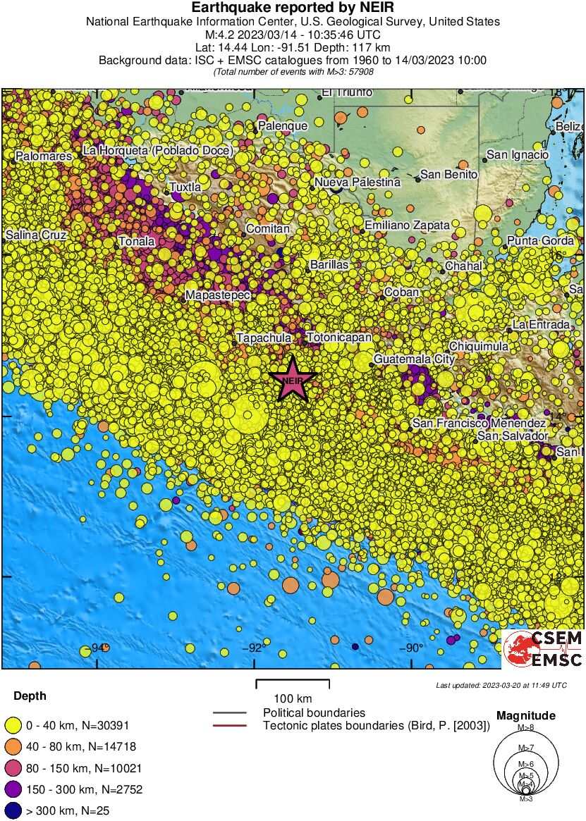 regional historical seismicity