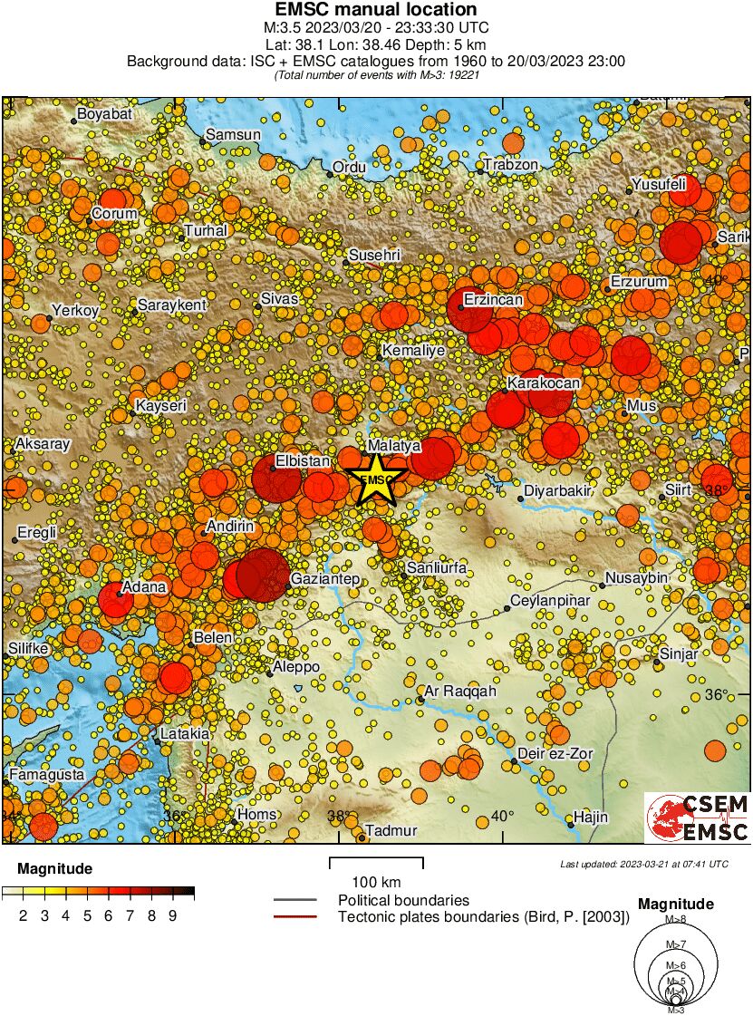 regional magnitude historical seismicity