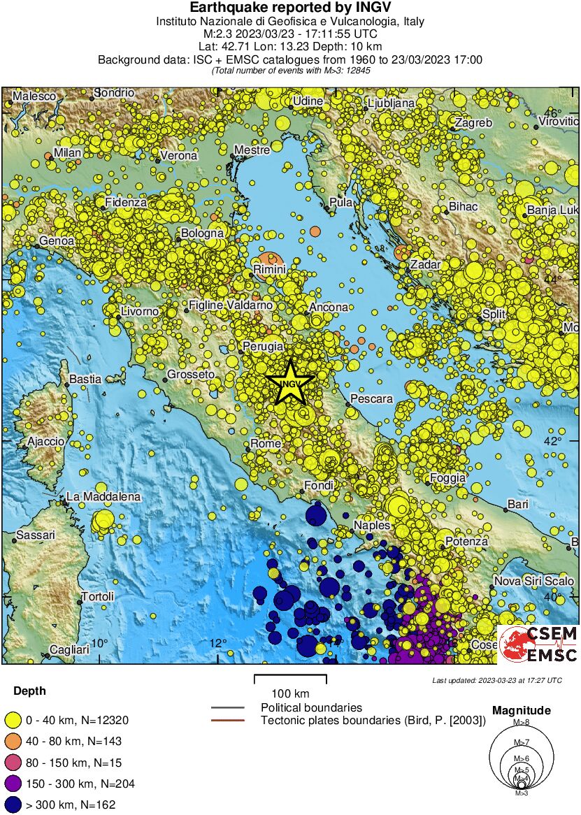 regional historical seismicity