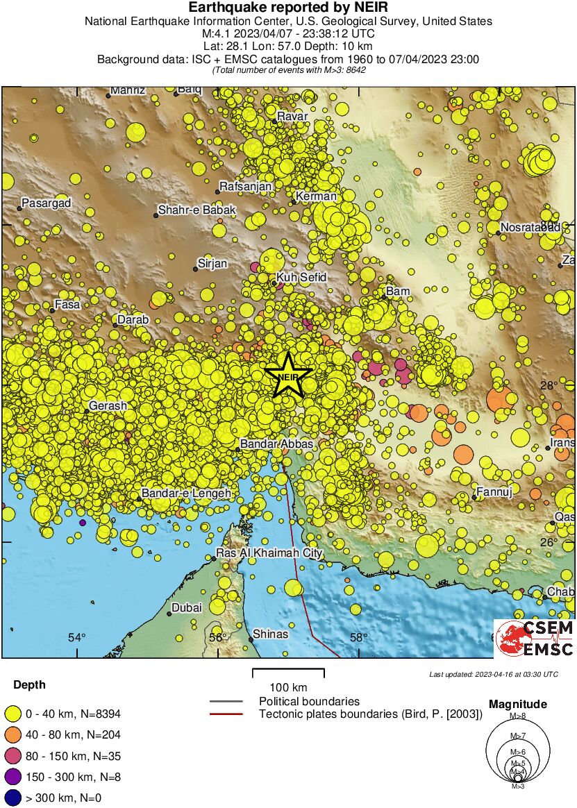 regional historical seismicity