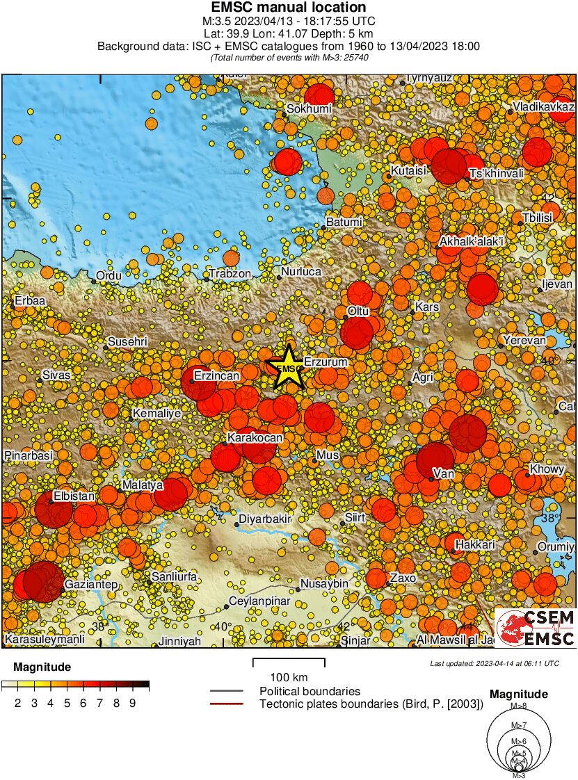 regional magnitude historical seismicity