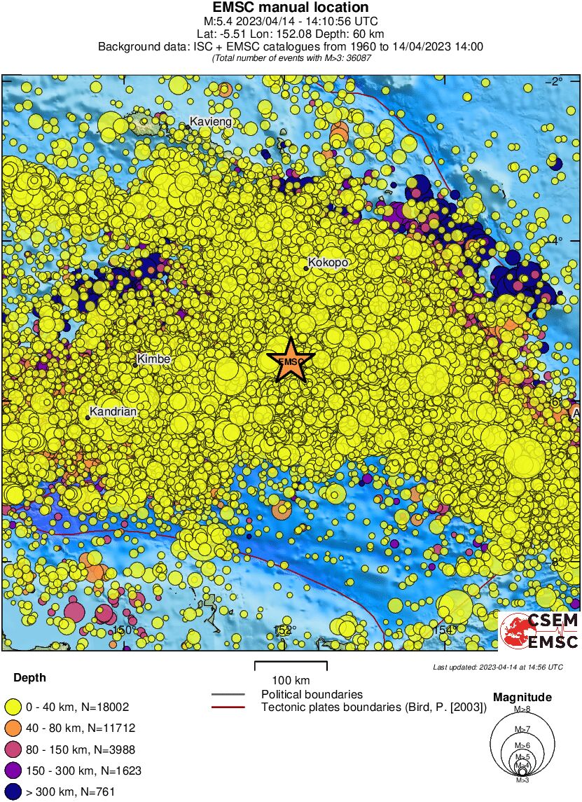 regional historical seismicity