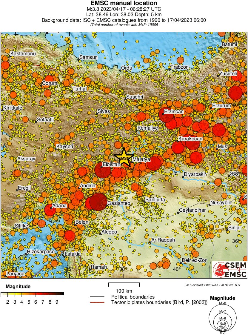 regional magnitude historical seismicity