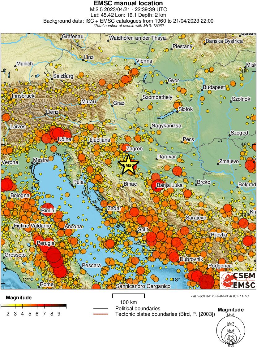 regional magnitude historical seismicity