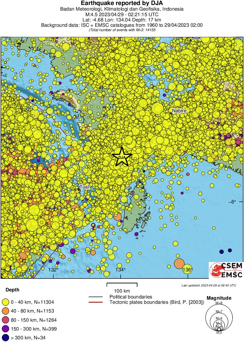 regional historical seismicity