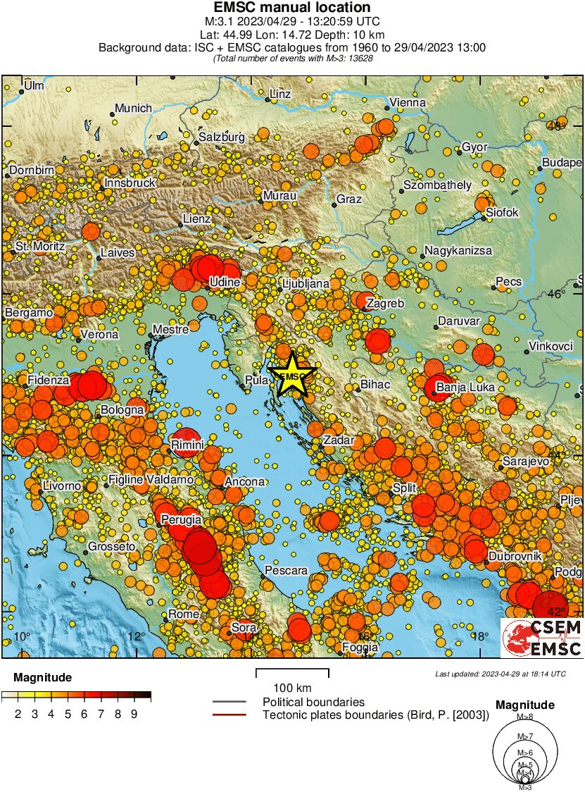 regional magnitude historical seismicity