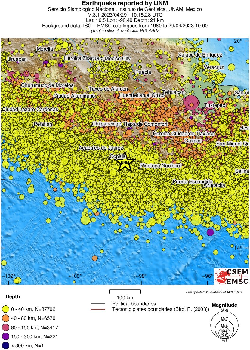 regional historical seismicity