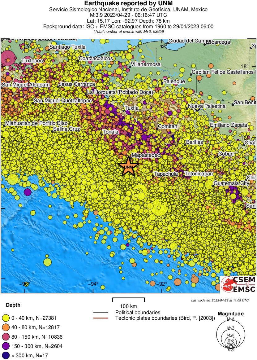 regional historical seismicity