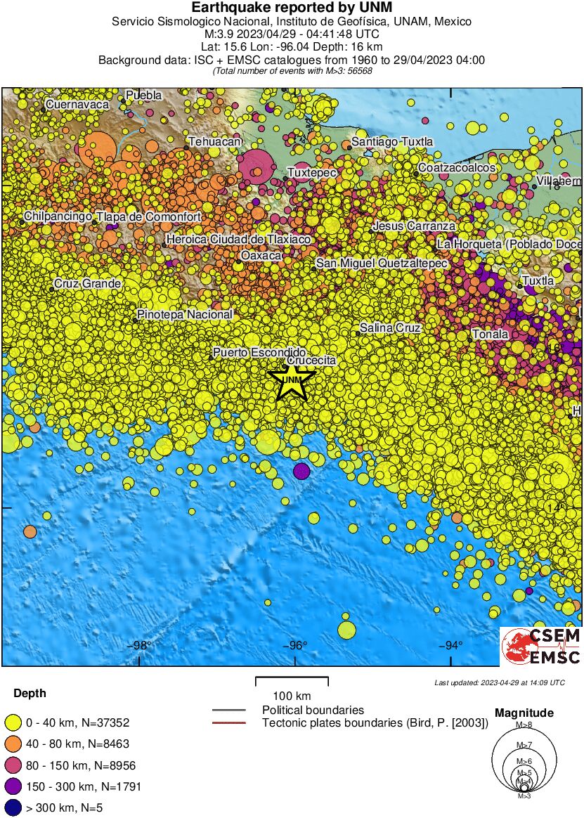 regional historical seismicity