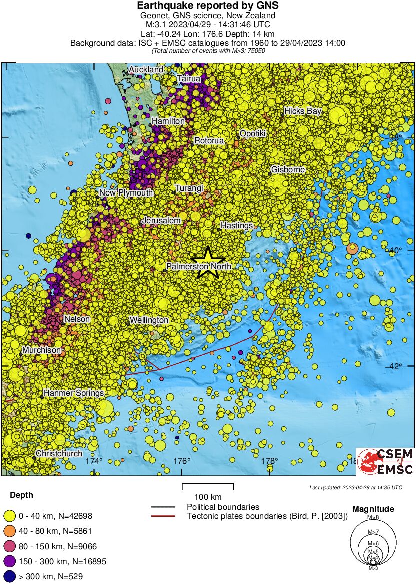 regional historical seismicity