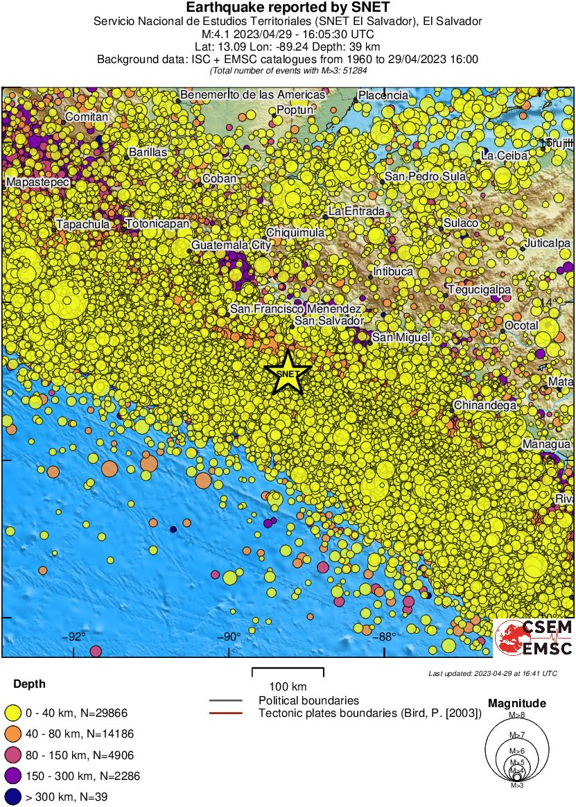 regional historical seismicity
