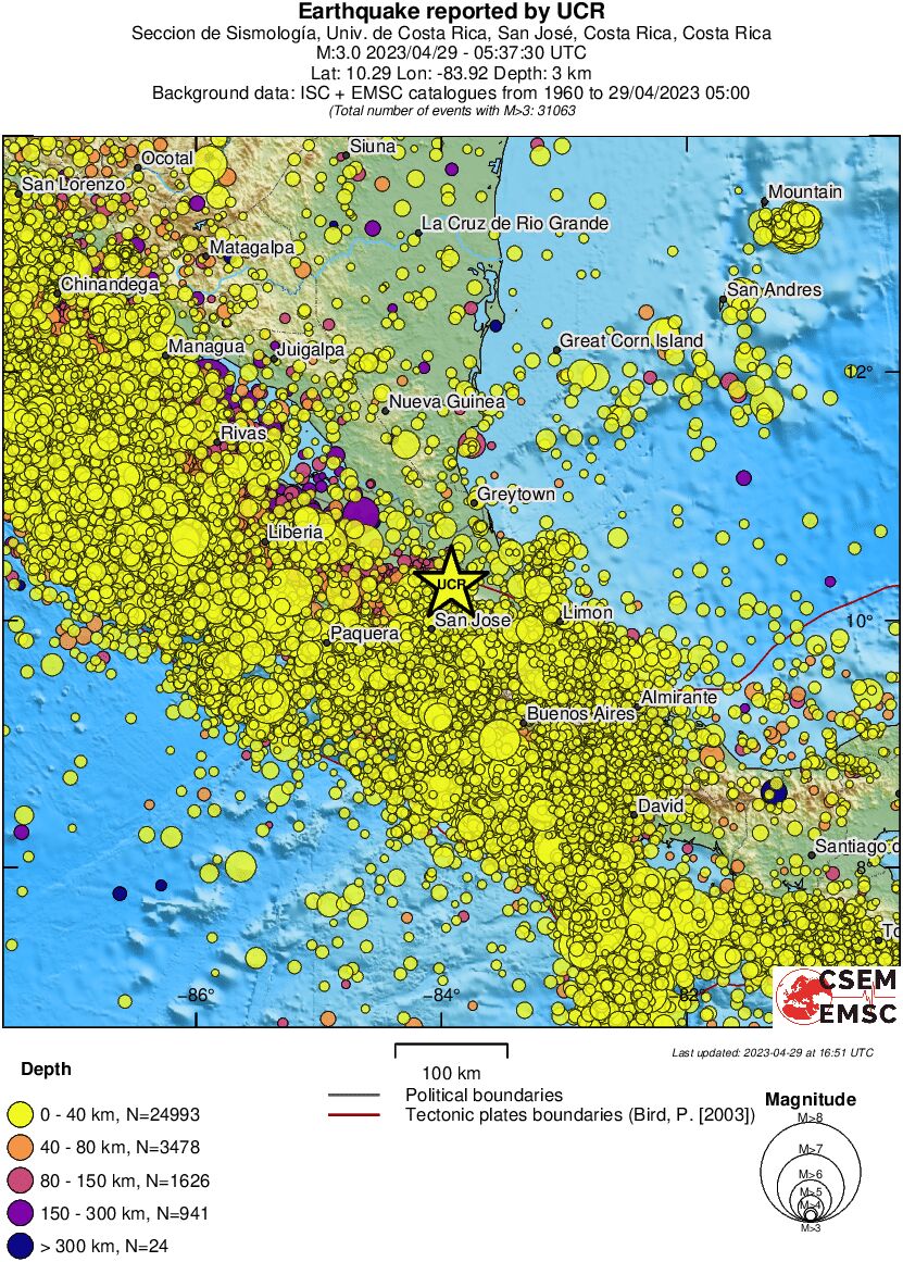 regional historical seismicity