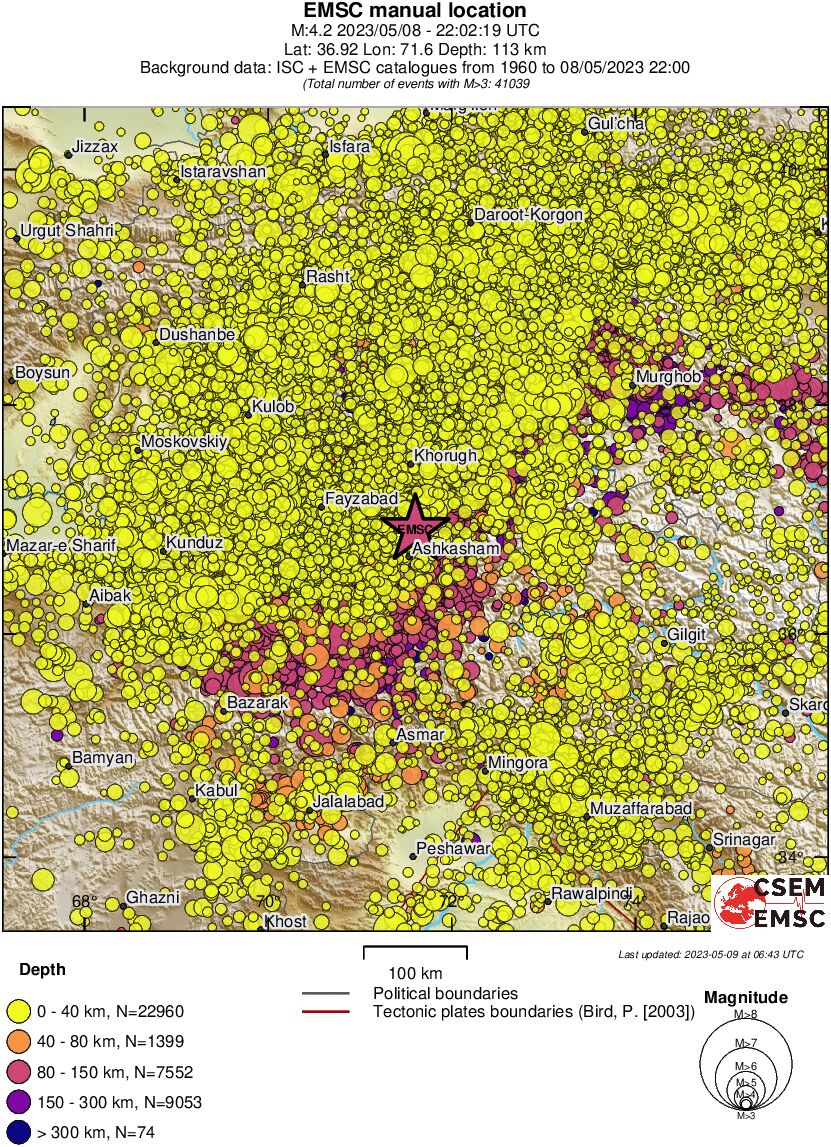 regional historical seismicity