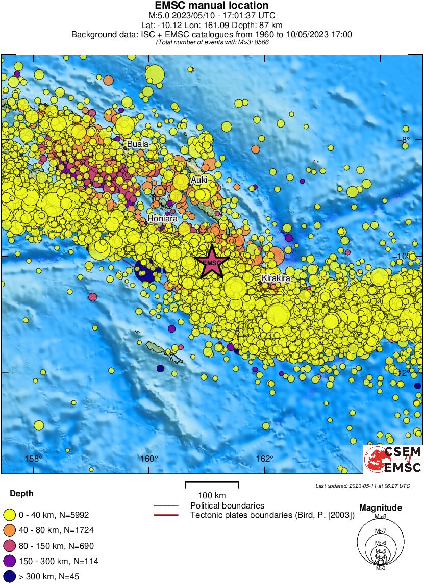 regional historical seismicity