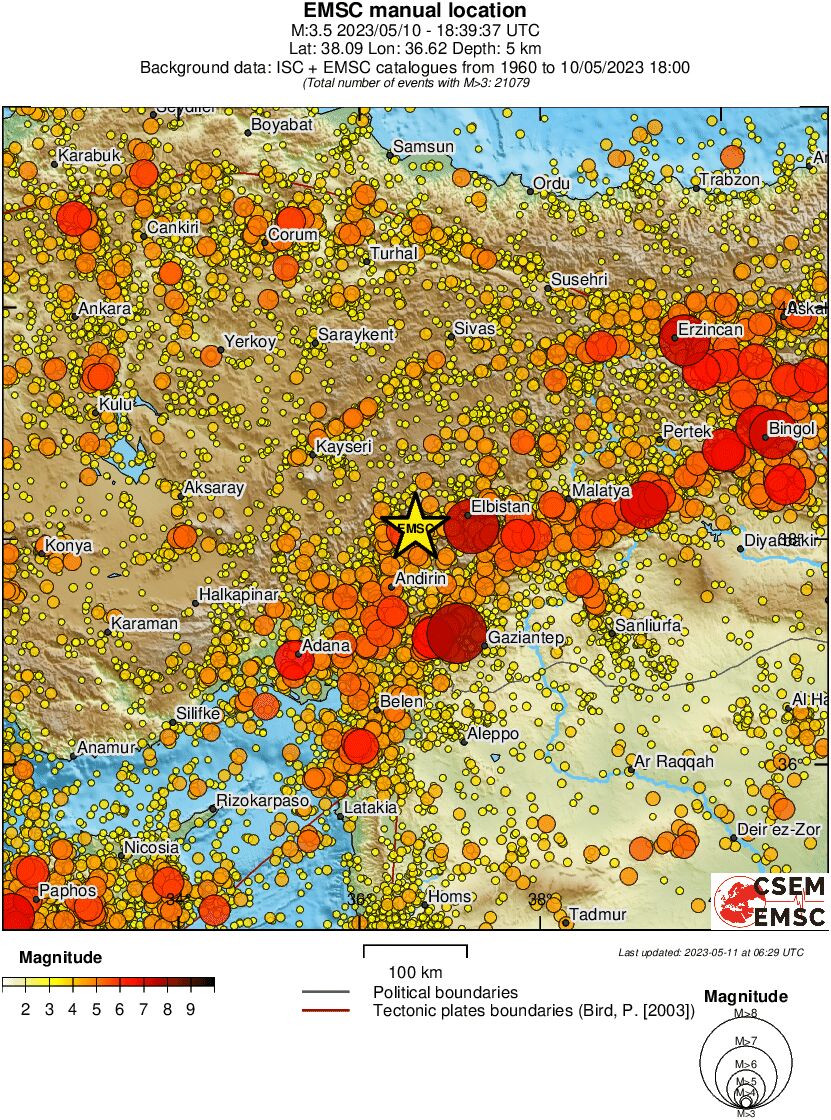 regional magnitude historical seismicity