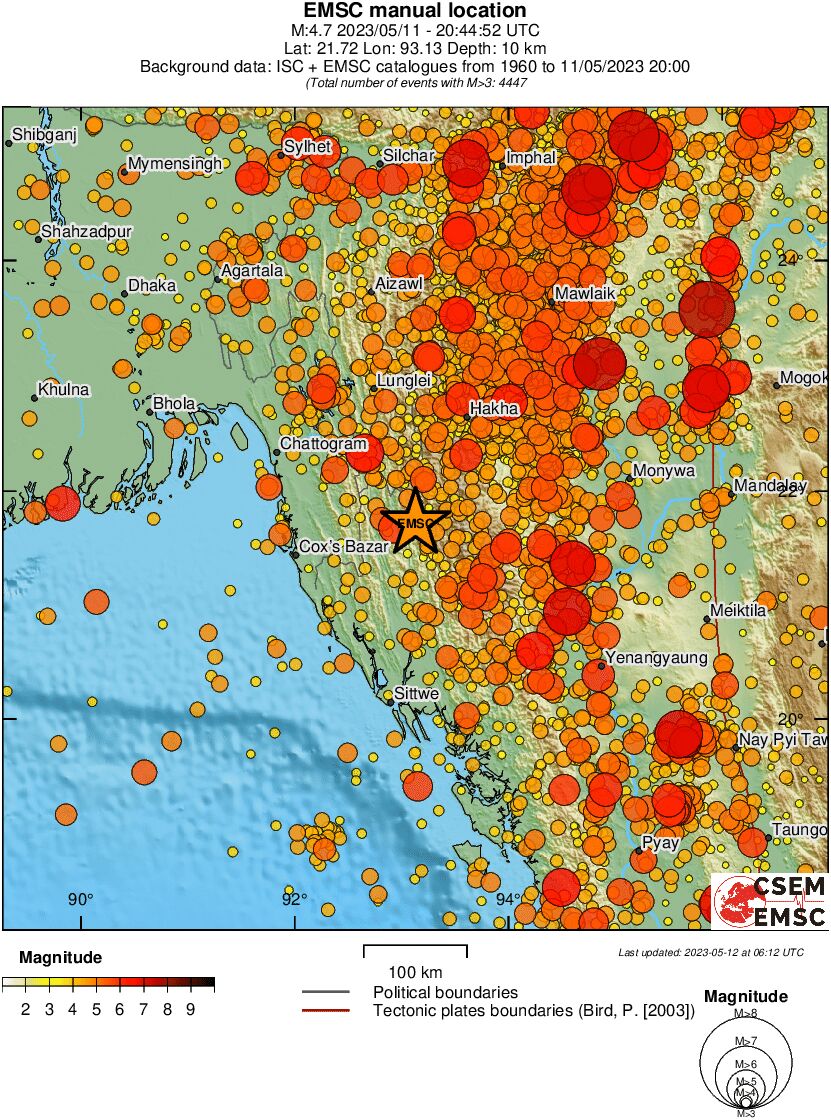 regional magnitude historical seismicity