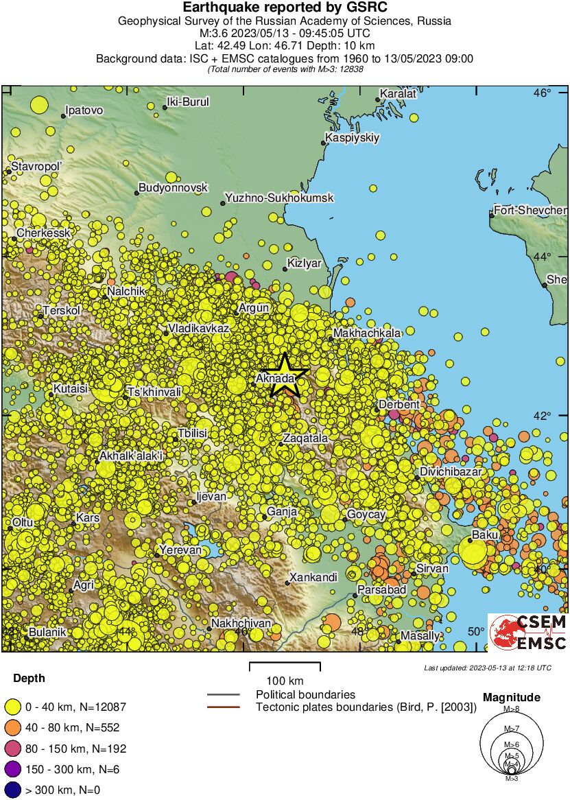 regional historical seismicity