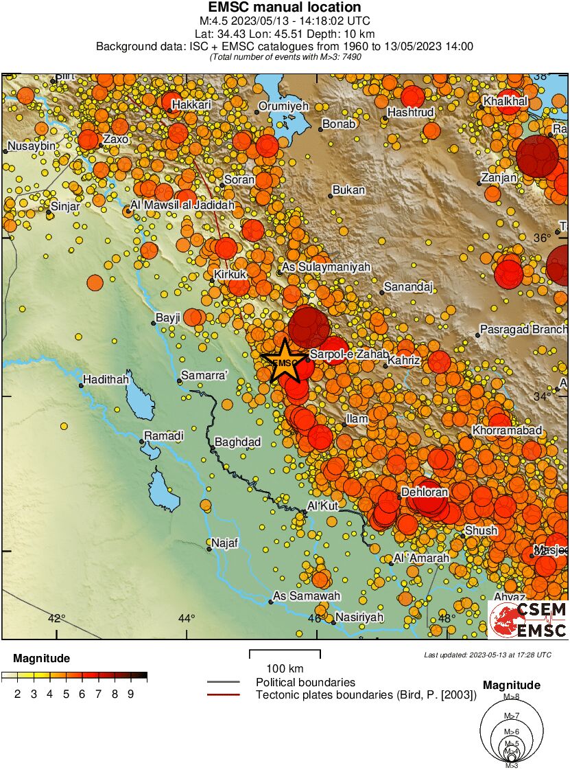 regional magnitude historical seismicity