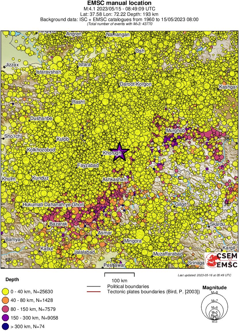 regional historical seismicity