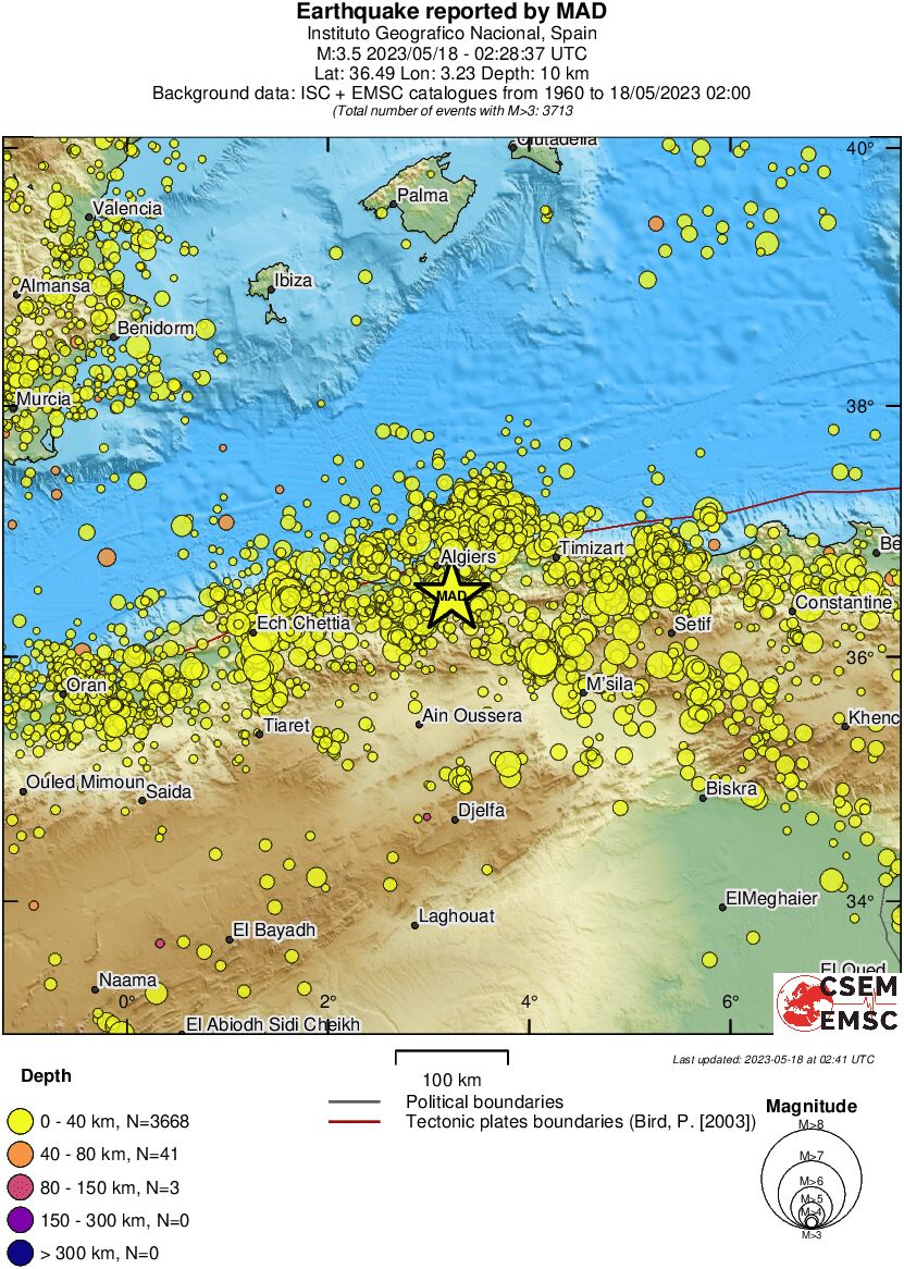 regional historical seismicity