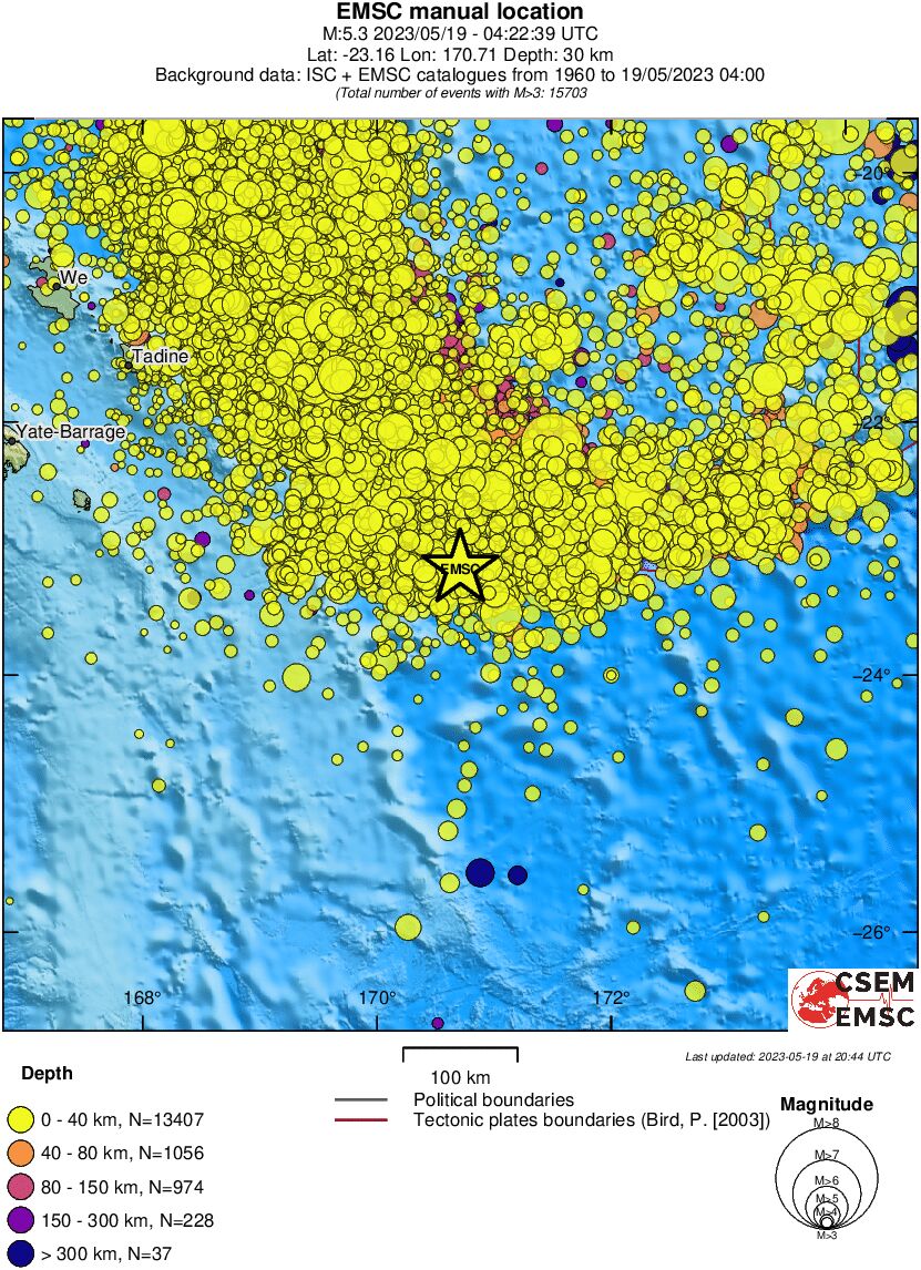 regional historical seismicity