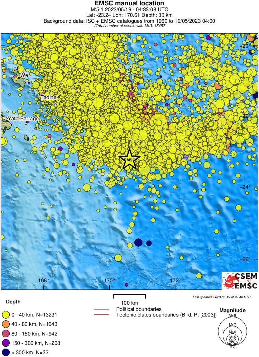 regional historical seismicity