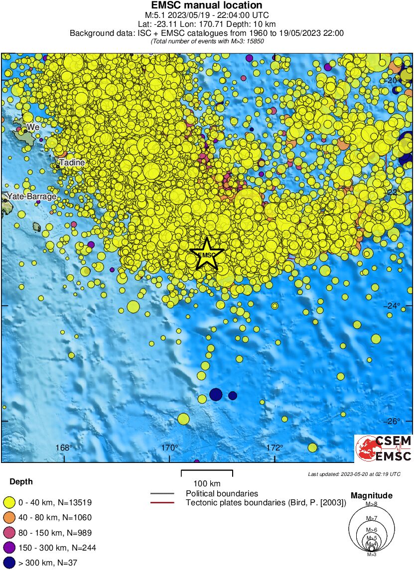 regional historical seismicity