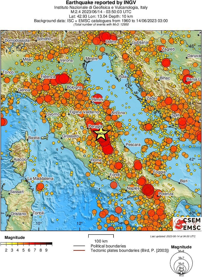 regional magnitude historical seismicity