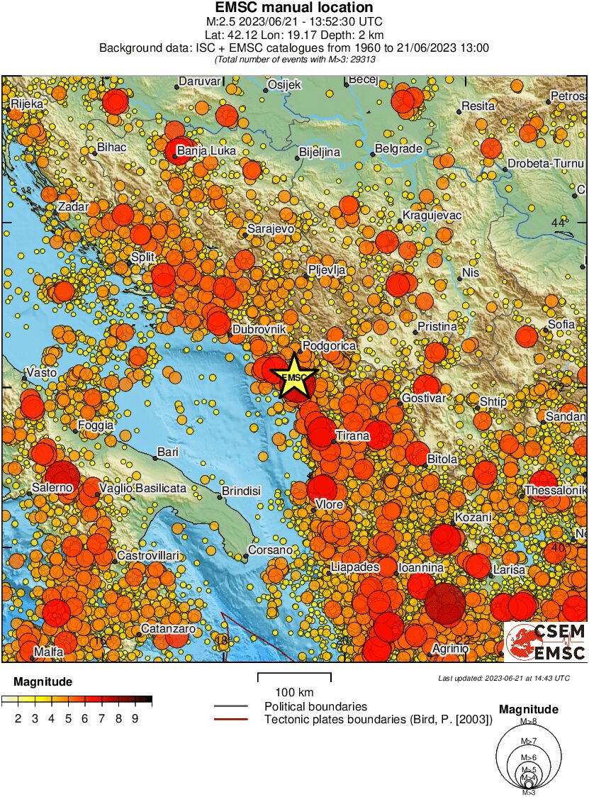 regional magnitude historical seismicity