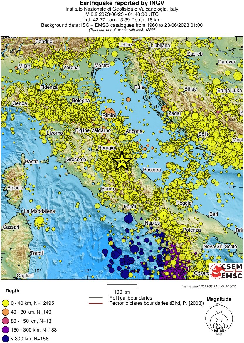 regional historical seismicity