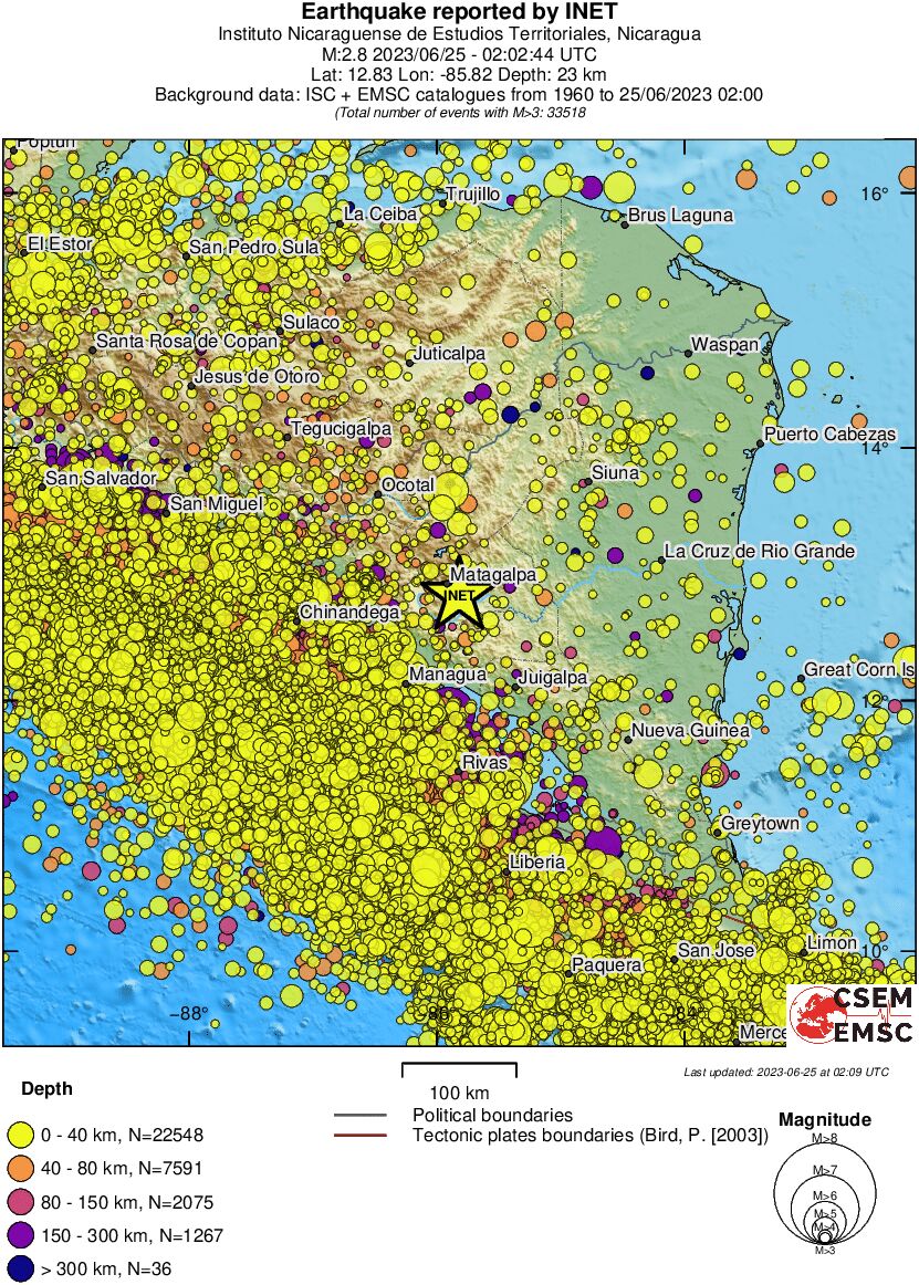 regional historical seismicity