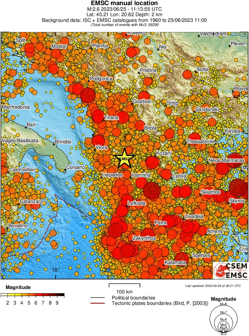 regional magnitude historical seismicity
