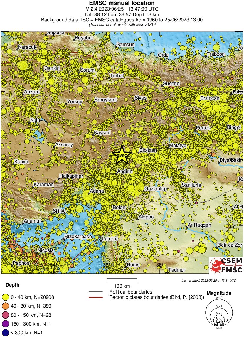 regional historical seismicity