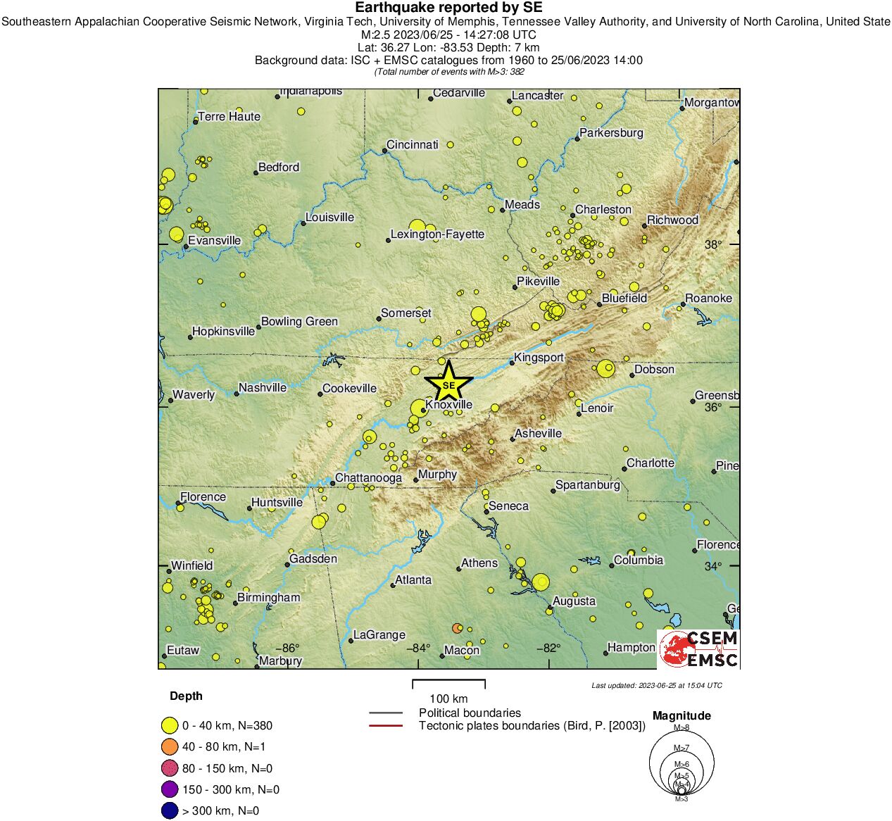 regional historical seismicity