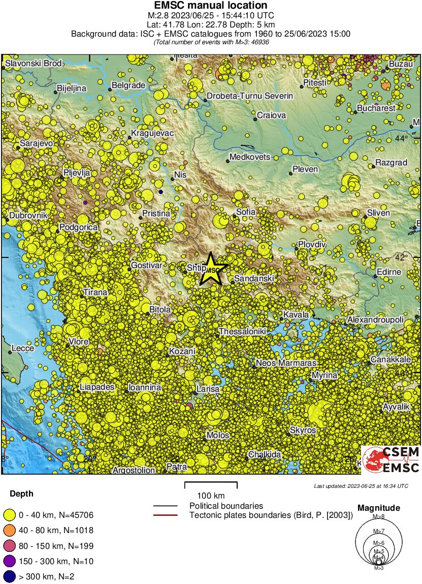 regional historical seismicity