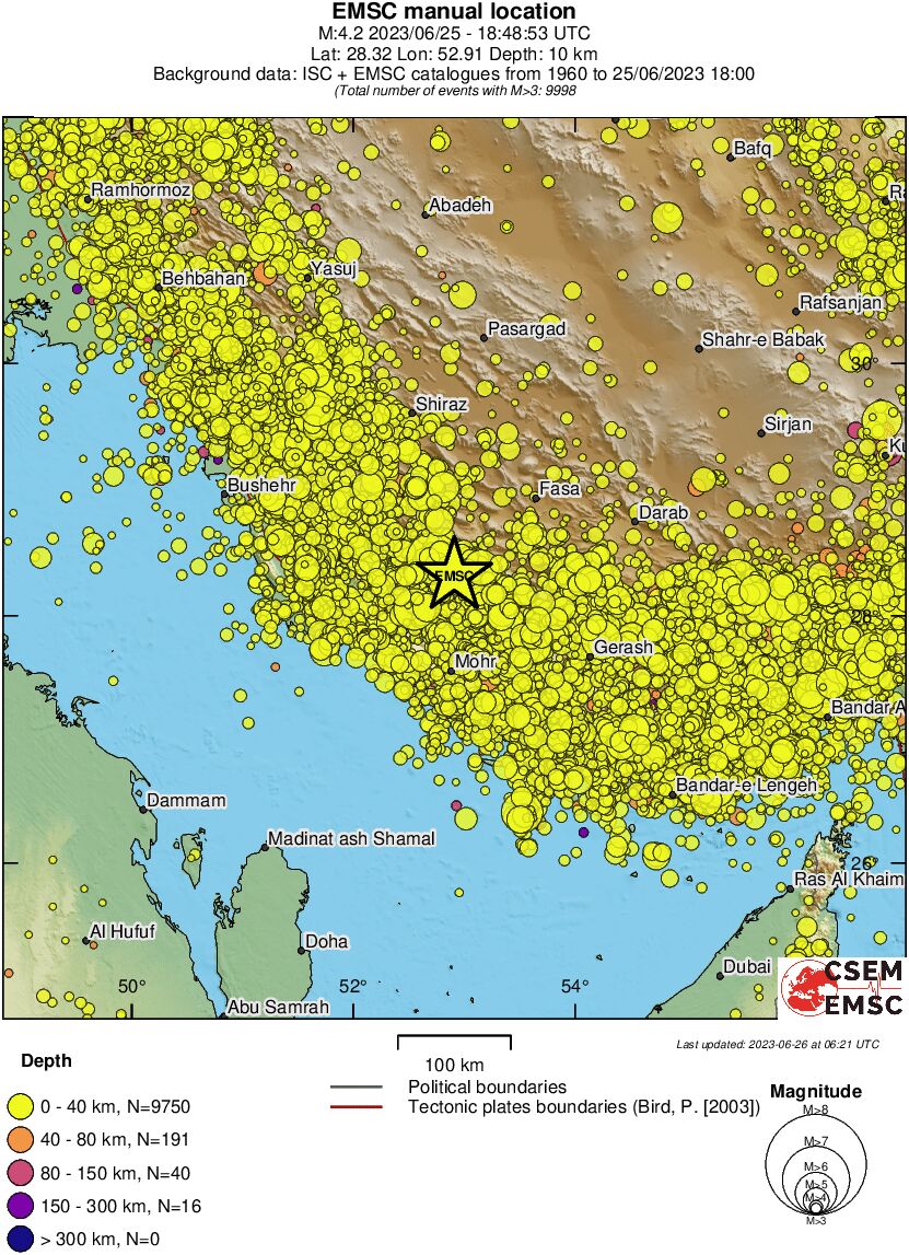 regional historical seismicity