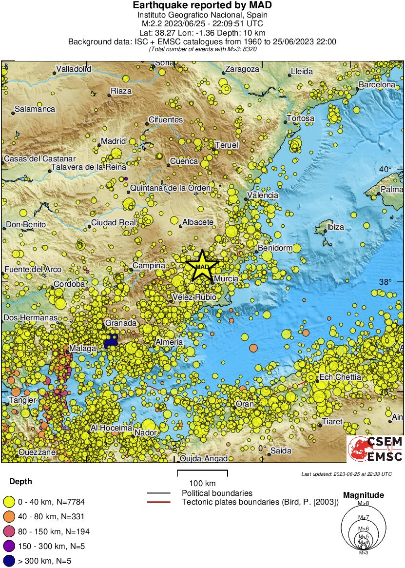 regional historical seismicity