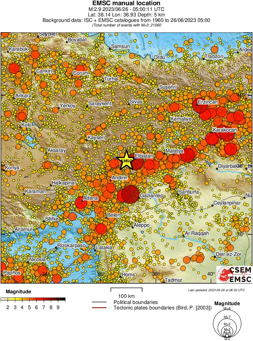 regional magnitude historical seismicity