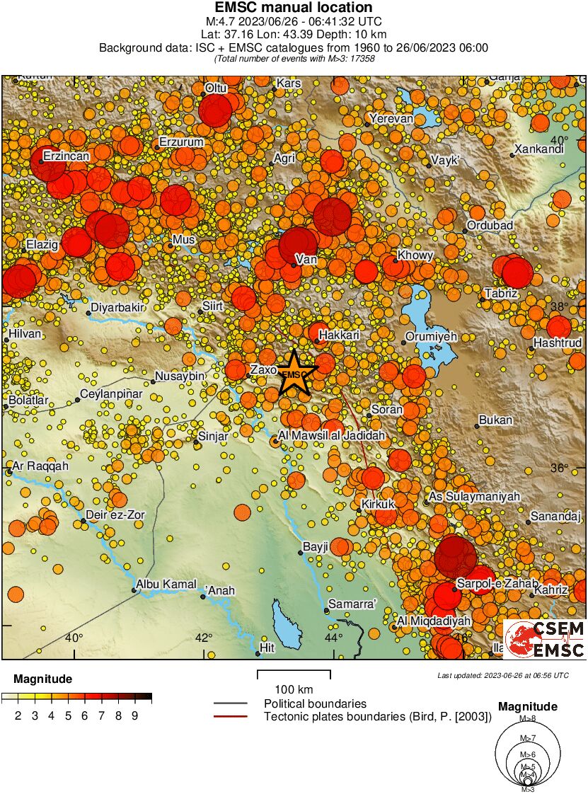 regional magnitude historical seismicity