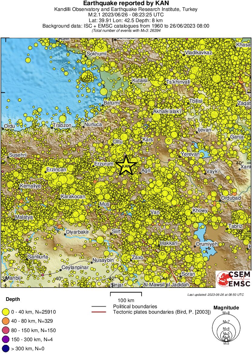 regional historical seismicity