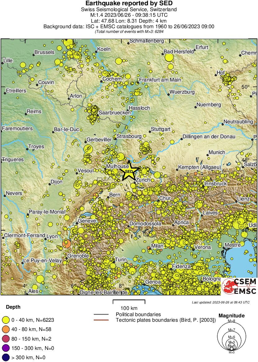 regional historical seismicity