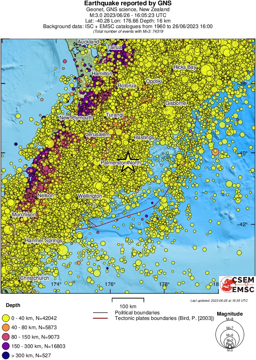 regional historical seismicity