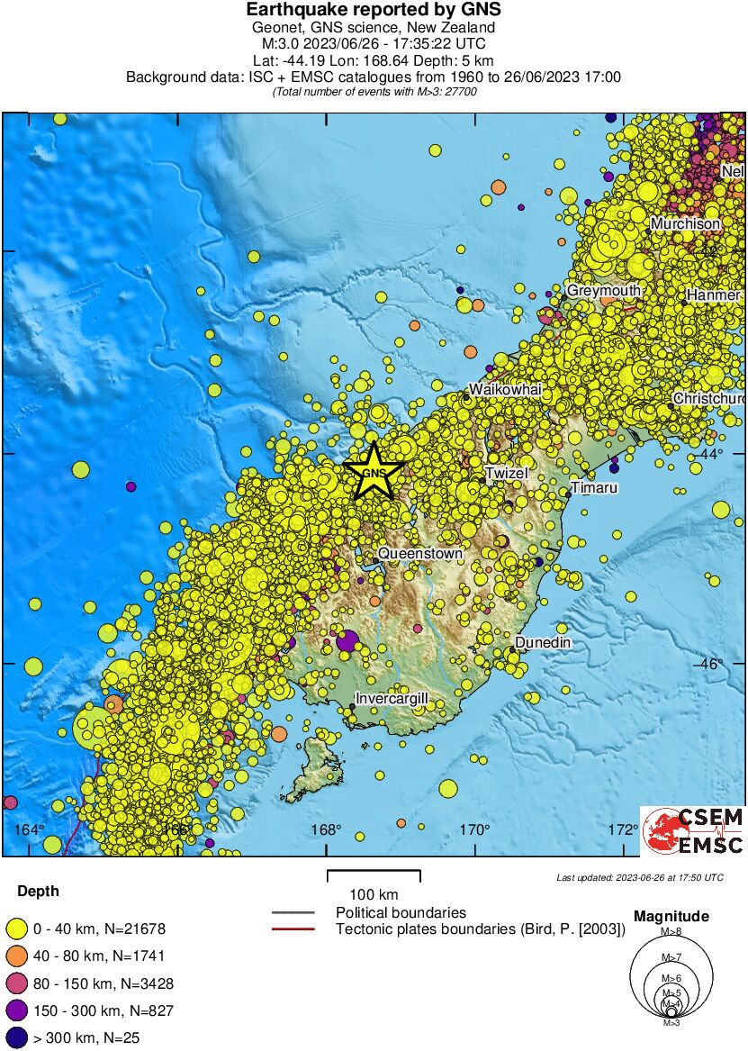 regional historical seismicity