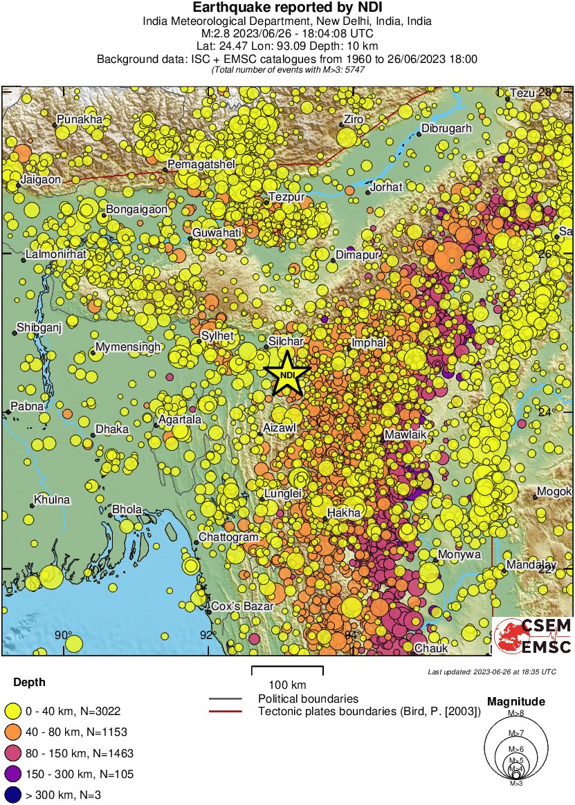 regional historical seismicity