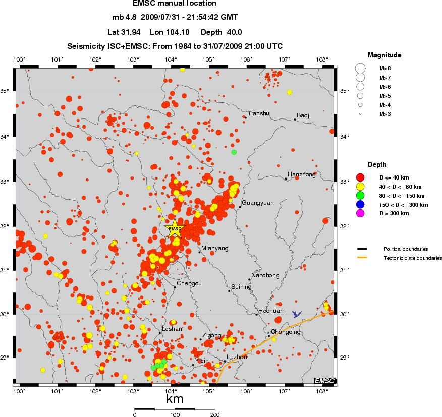 regional historical seismicity