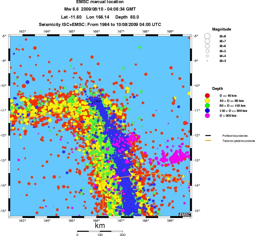 regional historical seismicity
