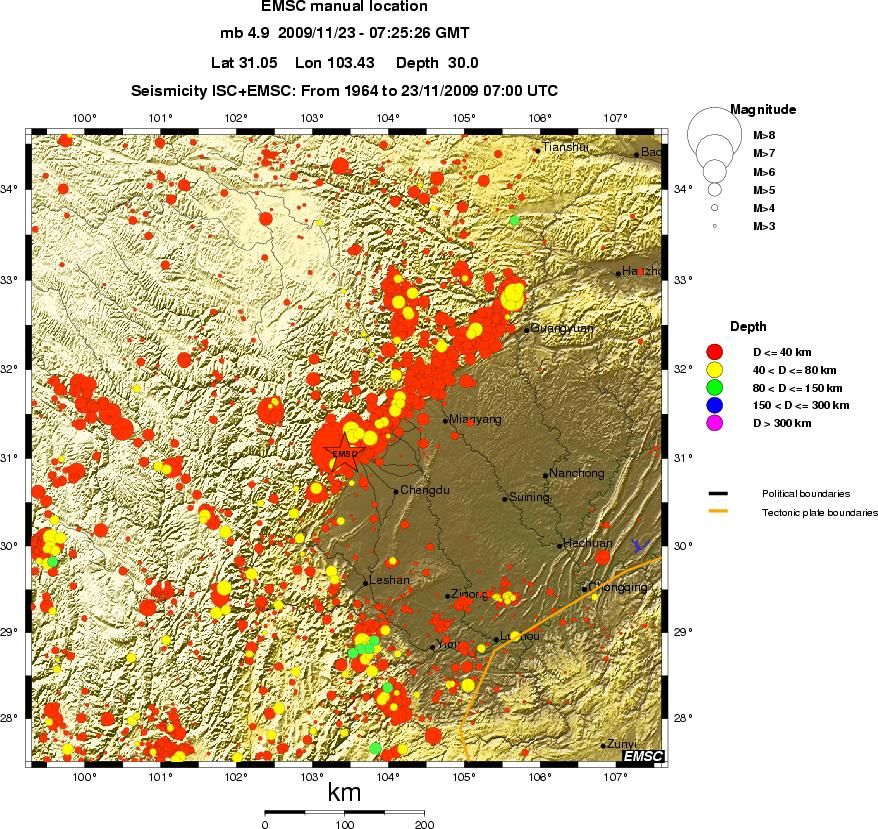 regional historical seismicity