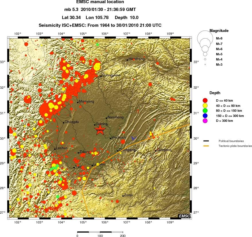 regional historical seismicity